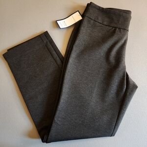 Charter Club Slim Leg Pants, gray, size 10, pull-on
